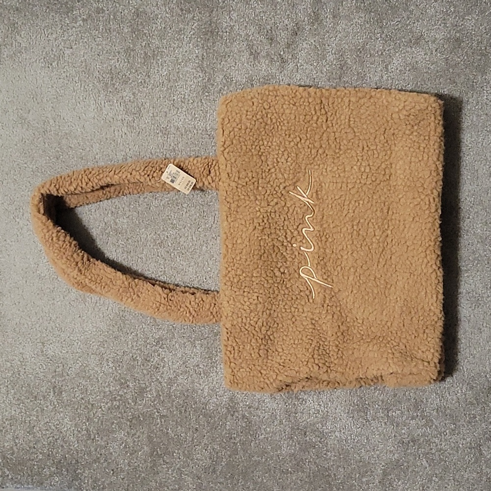 New PINK Victoria's Secret brown tote bag purse travel school women girls teens